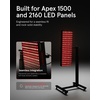 image:imageiRESTORE Motorized Red Light Therapy Stand for Apex 1500 and Apex 2160 Light Therapy Panel Base 3163 in 132 lbs Capacity Holds 4 Panels Full Body Red Light Therapy at Home BlackUniversal
