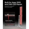 image:imageiRESTORE Motorized Red Light Therapy Stand for Apex 1500 and Apex 2160 Light Therapy Panel Base 3163 in 132 lbs Capacity Holds 4 Panels Full Body Red Light Therapy at Home WhiteUniversal