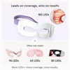 image:imageiRestore Red Light Therapy for Eyes  180 LEDs Eye Mask with Infrared Light for UnderEye Wrinkles Forehead Lines 11s Crows Feet Dark CirclesWhite