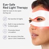 image:imageiRestore Red Light Therapy for Eyes  180 LEDs Eye Mask with Infrared Light for UnderEye Wrinkles Forehead Lines 11s Crows Feet Dark CirclesWhite