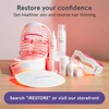 image:imageiRestore Red Light Therapy for Eyes  180 LEDs Eye Mask with Infrared Light for UnderEye Wrinkles Forehead Lines 11s Crows Feet Dark CirclesWhite