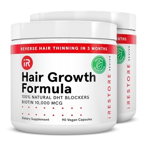 image:imageiRestore Hair Growth Supplement  Hair Loss Vitamins for Women and Men  Biotin Multivitamins amp DHT Blocker to Reduce Hair Thinning  Hair Regrowth Pills  30 Days Supply 90 Count Pack of 190 Count Pack of 2