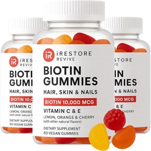 image:imageiRestore Hair Gummy Vitamins Vegan Biotin Gummies for Hair Skin and Nails Hair Growth Gummies for Women amp Men Biotin 10000mcg 3PK3