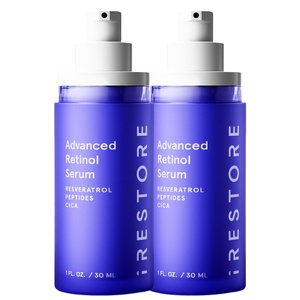image:imageiRestore Retinol Serum for Face  1 Retinol with Peptides amp Hyaluronic Acid  Anti Aging Night Serum for Sensitive Skin  Fragrance Free Reduces Fine Lines Wrinkles Pack of 1Pack of 2