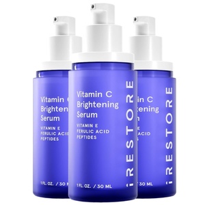image:imageiRestore Vitamin C Brightening Serum  Anti Aging Face Serum with 15 Ascorbic Acid Vitamin E Ferulic Acid Peptide Complex amp Hyaluronic Acid Pack of 1Pack of 3