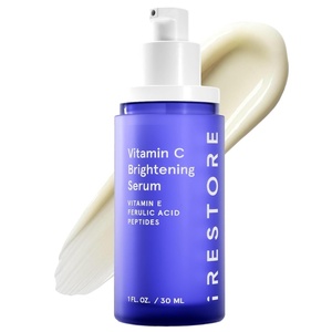 image:imageiRestore Vitamin C Brightening Serum  Anti Aging Face Serum with 15 Ascorbic Acid Vitamin E Ferulic Acid Peptide Complex amp Hyaluronic Acid Pack of 1Pack of 1