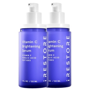 image:imageiRestore Vitamin C Brightening Serum  Anti Aging Face Serum with 15 Ascorbic Acid Vitamin E Ferulic Acid Peptide Complex amp Hyaluronic Acid Pack of 1Pack of 2